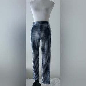 Hollister M navy blue White Plaid high rise stretchy crop slim pants